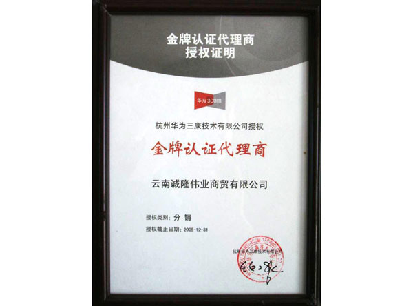 杭州华为三康技术金牌认证代理商